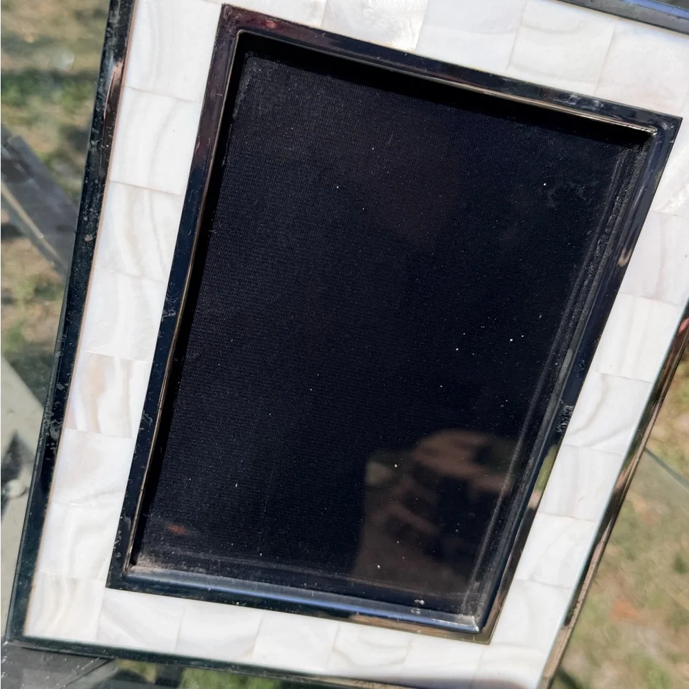 Pottery Barn‎ silver plate mother of pearl 5x7 Photo Frame